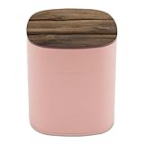 asbwuo Joyeros de madera de roble blanco envejecido para mujer, organizador de pendientes giratorio, organizador de joyas para collares, pulseras y anillos.