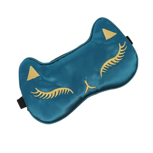 TOVINANNA 1個 ゴーグル スリープアイシェード かわいい動物のアイマスク ナイトアイシェードカバー ベッドアイカバー 漫画目隠し 目隠しアイシェード シェーディングアイ Green シルク