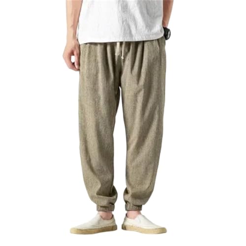 Men's Cotton Linen Pant Loose Harem Jogging Fltness Harajuku Pants