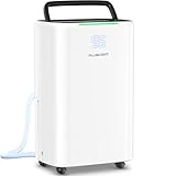 PLUSCENT 5000 Sq.Ft Dehumidifiers for Home, 52 Pints Compressor Dehumidifier for Basement with Drain Hose, Smart Humidity Control, Auto Defrost, Auto Restart, 24H Timer, for Bedroom, Large Rooms