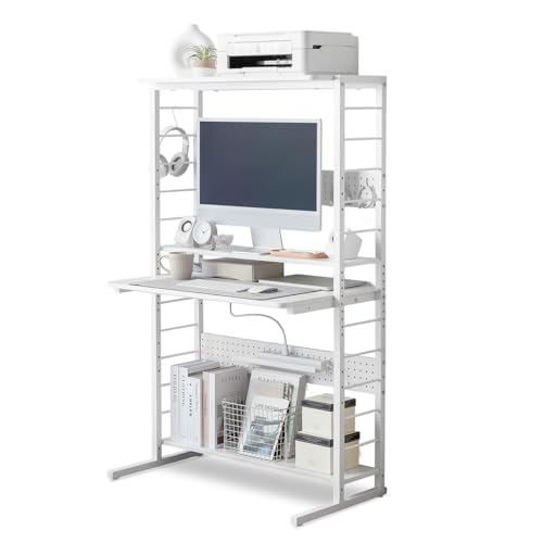 Amazon | サンワダイレクト パソコンデスク 幅85×奥行50cm 天板高さ