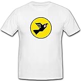 Design/Druck aus Deutschland Israel Armee Wappen Einheit Sehr Selten Luftstreitkräfte Israeli Elektronik Yellow Bird C130 Squadron - T Shirt #4383, Größe:3XL, Farbe:Weiß