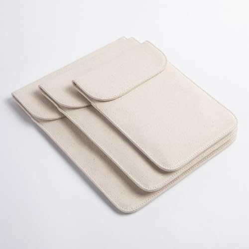 YONBEN Liner Bag iPad Sleeve Soft Case Pouch Square Inner Bag with Cotton Magnetic Closure Simple and Stylish Storage Case Available for iPad (Beige,Middle) by YONBEN - Image 5