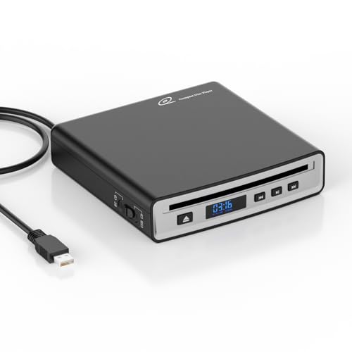 CD Player for Car,MONODEAL External Portable Car CD Player with Bluetooth and USB,Plug & Play,That Plugs into Laptop Desktop TV Computer for Android 4.4 and Above Navigation