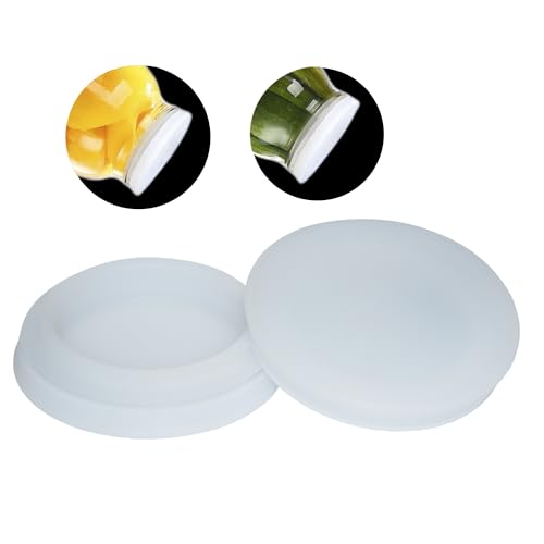 Image of Wide Mouth Mason Jar Lids - Large Mouth Canning Lids Fit for All Wide Mouth Mason Jars,Food Grade Silicone Mason Jar Caps,Dishwasher Safe,Leak Proof Reusable Jar,2 Pack