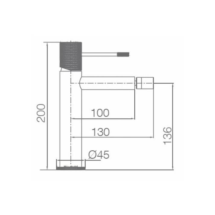 MIce BDD038-2ORC - Rubinetto monocomando per bidet realizzato in ottone - Rubinetti per WC - Rubinetto da bagno adatto per acqua fredda/calda - Oro Rosa spazzolato