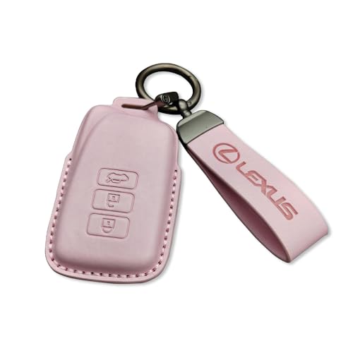 レクサス 専用 キーケース LEXUS RX450h IS300h GS350 NX300h RC300h LX570 高級 本革 キーカバー スタイリッシュ 汚れ 滑り 傷 防止 皮革 1P TAIFY 【ピンク】ES-021-F