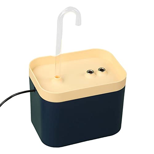 自動ペットウォーターディスペンサー犬水飲みボウル猫噴水ダーク青 濃紺 13x11x15.5 cm