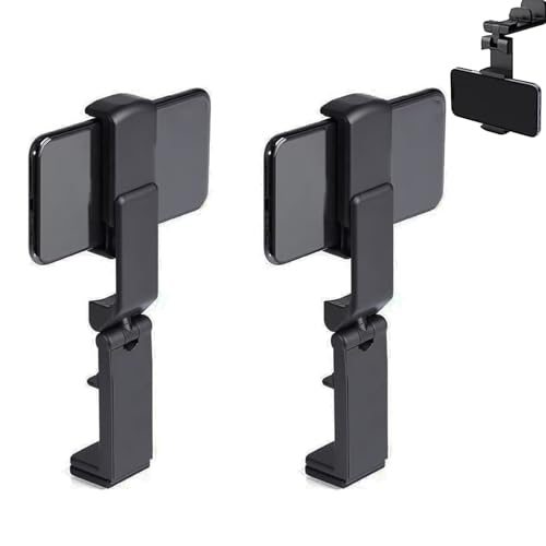 FEHFGD 2 Pcs Airplane Phone Holders Adjustable Universal Mobile Phone Holder Foldable Plane Phone Holder for Plane Travel Watching Tv Series at Home Travel Essential(Black)