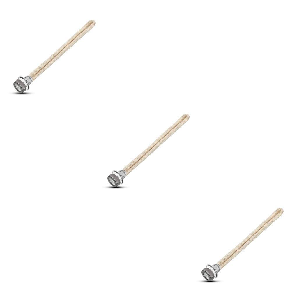 Mèche de lampe parfumée en corde de coton pour diffuseur d'huile de rechange pour la fabrication de bougies de bureau - Argenté - Taille S - N° 03