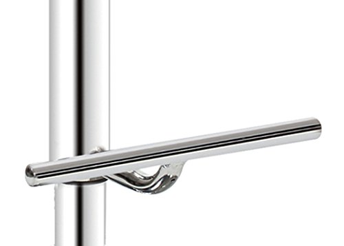 Ac Pacific Minimal Design Swivel Hydraulic Adjustable Bar Stool With Armrests And Chrome Polished Base, 26"-34", Gray #TOP6