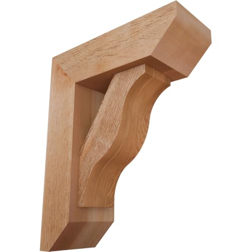 6"W x 16"D x 20"H Funston Slat Rough Sawn Bracket w/Offset Brace, Western Red Cedar