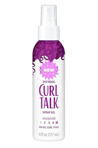 Curl Talk Spray Gel | Frizz Control & Curl Definition | Curly Hair Styling Gel |Hair Products for Women | Spray Cream Alternative (6 oz pack of 1)