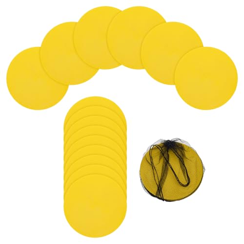 Marqueurs de terrain plat jaune pour agility football vitesse et délimitation parcours