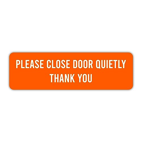 Signever Please Close Door Quietly Caution Sign Stickers for...