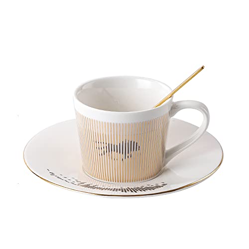 Spiegelbecher und Untertassen (Löwe), Baroflone Spiegel Reflexion Kaffeetasse, Reflexion Kaffeetasse, Teetassen und Untertassen Sets für Frauen Hochzeit Party Nachmittag Tee