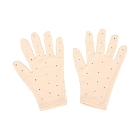 Guantes de patinaje artístico brillante YIUPEDRFG mitones de cristal para adultos Cover
