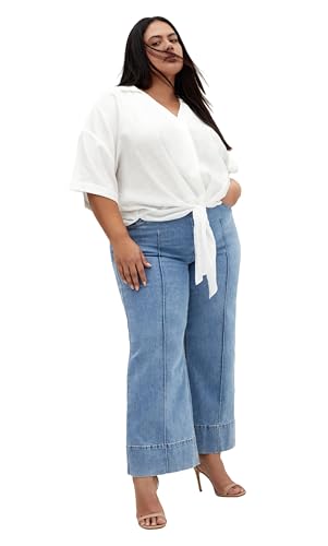 City Chic Women's Plus Size Shirt - Rosie, 20 Ivory