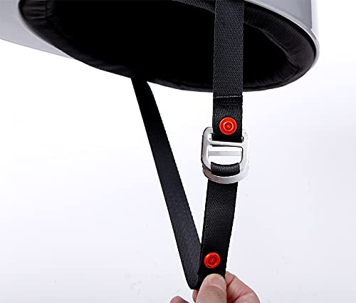 Woljay Vintage Open Face Motorcycle Helmet Retro Baseball Cap Half Helmets Men Women for Scooter Moped Cap Street Cruiser Jet - DOT Certified (Large, Gloss Black) by Woljay - Image 4
