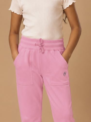 Image of KiddoPanti Boys Solid Fleece Track Pants | Cotton Poly Fleece Fabric | Ankle Length Bottom Rib | 2 Front Patch Pocket | Elastic Waist & Drawcord | Jogger Track Pants for Boys