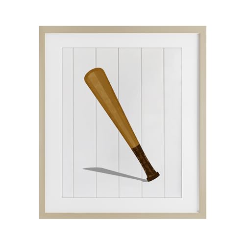 Cadre de baseball blanc sous verre Stupell résout vos murs vides de bureau