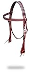 LEATHERRIDE Western-Leder-Kopfhalter, handgefertigt, Unisex, für Erwachsene, Braun