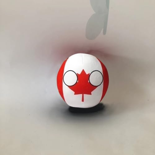 QXXKJDF 7.9-inch Polish Country Ball Plush Country Ball, Flags of Canada, NATO, Iceland, Poland, Jamaica, Plush Toy Country Balls, Interior Decoration, (Canada,3.7in)
