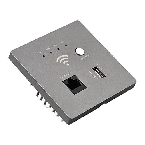 YIWENG In-Wall Wireless WiFi Router 300M AP Access Point WiFi Router USB-Charging Socket Wall Mount Wi-Fi AP Router with WPS Encryption