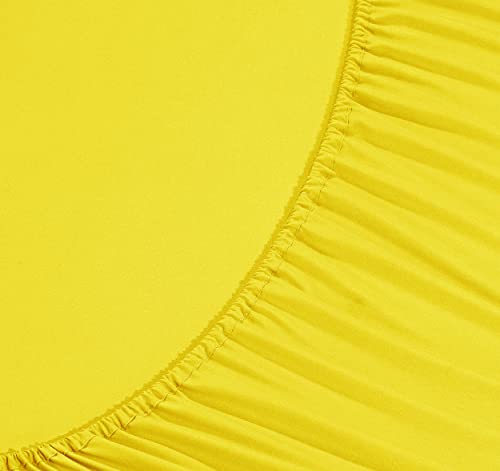 Elegant Comfort Luxury Soft Bed Sheets 1500 Premium Hotel Quality Microfiber Softness Wrinkle and Fade Resistant (6-Piece) Bedding Set, Full, Yellow