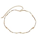 JZYANXBX Cadenas de cuerpo diamantes imitación Cadena cintura borlas Conjunto de joyas de metal multicapa for fiestas en la playa, discotecas, cumpleaños y aniversarios