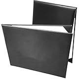 YIIOSS Diploma Cover for 8.5 x 11 Certificates - Horizontal Opening Graduation Certificate Holders Smooth Leather,Black