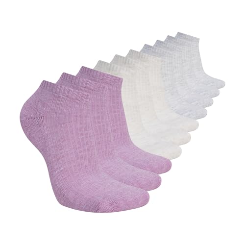 Image of Skechers Women's 10-pack Half Terry Classic Low Cut Socks, Comfort-fit & Cushioned Footbed
