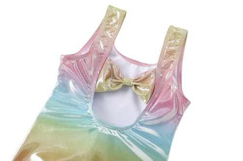 Image of Toddler Swimsuit Girl One Piece Rash Guard Tankini Bathing Suit Little Girls Sleeveless Quick Dry Swimwear 4-8 Years