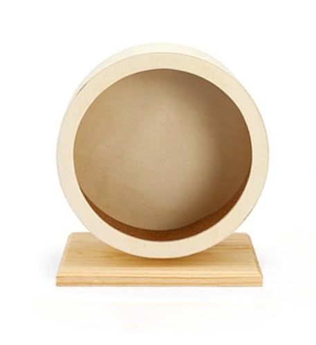 Tuyiutm ハムスター ランニング ホイール ゴールディロックス 木製 スタンド付き ローリング ホイール エクササイズ グッズ ハムスター 手押し車 サイレント ホイール 小動物 おもちゃ ハムスター モルモット ハリネズミ トトロ 小動物 ストレス