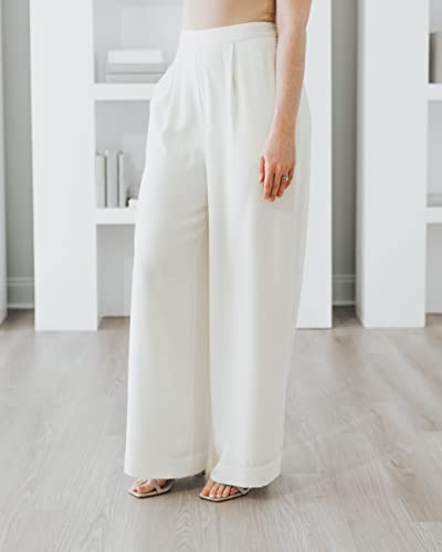 The Drop Women's Ivory Wide Leg Pull-On Pant by @withloveleena3