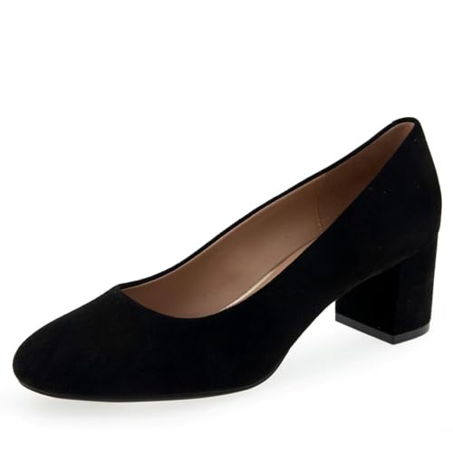 Aerosoles Women's EBEL Block Heel Pump, Black Suede, 10M