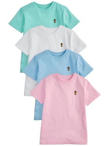 T-shirt manches courtes garçon cerf brodé lot de 4 vêtements
