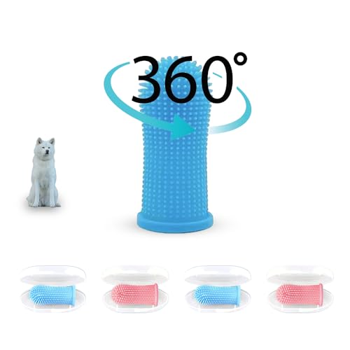 Image of Finger DogToothbrush for Dogs Oral Hygiene, Effective and Gentle Cleaning, Ideal for Dogs and Pets Whit of The Dog Tooth Brushing Kit