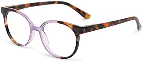 OCCI CHIARI Women Stylish Round Reading Glasses for Reader 100 125 150 175 200 225 250 275 300 350 400 500 600(Purple 1.5)