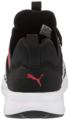 Image of PUMA Men's Enzo 2 Running Shoe, Black-High Risk Red White, 11.5