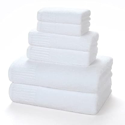 SENNIAN Badetuch, Badetuch-Set in Hotelqualität, 2 Badetücher, 2 Handtücher, 2 Waschlappen. Badetücher aus weicher…