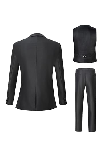 Men's Luxury 3-Piece Tuxedo Set - Stage Party Blazer with Vest & Pants for Groomsmen3