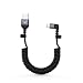 Produktbild Adam Elements Peak II Triangel Lightning auf USB Kabel für DJI Remote Controller Mavic/Spark / Phantom-Serie - Grau [iPhone & Pad I MFI Zertifiziert I 30cm Lang I Einseitig 90°] - ACBADL30CLGY