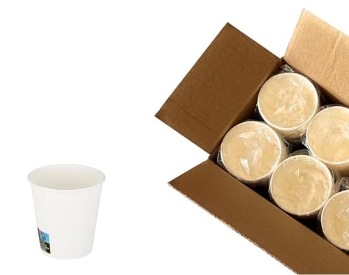 DPdantepellacani 500 Bicchieri in Carta per caffé capacità 100ml / 120 ml Colore Bianco biodegradabili cartoncino Bicchiere Piccolo Cartoncino 4oz Monouso Espresso
