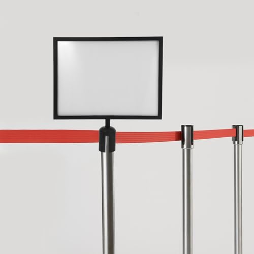 Signalisation de poteau A3 horizontal double face noir pour clarifier les files - 5