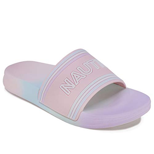 Nautica Kids Girls Slip-On Sandal Athletic Slide Youth Big Kid Little Kid-Luz Girls-Pink Pastel Size-1