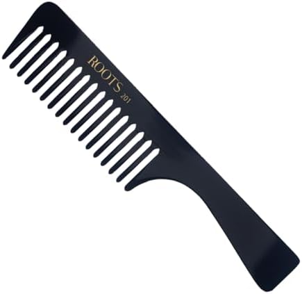 ROOTS - Professional Hair Cutting Wide Tooth Comb with Handle | Salon Grade - For Men & Women | Ideal for Sectioning & Colouring | Prevent Hair & Scalp Damage | Length - 8.1 Inch | Model No. 201