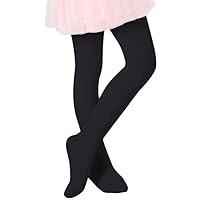 Durio Strumpfhose Mädchen Elastisch Babystrumpfhose Ballettstrumpfhose Tanzstrumpfhose Anti-Rutsch Schwarz 6-9 Jahre (Tag Size L)