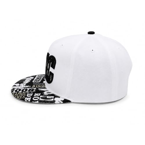 Image of VRITRAZ Comfortable Polyester 3D Printed Hip Hop Cap for Men & Women | Adjustable Snapback Closure Flat Brim Baseball Hat | Lightweight Urban Streetwear Headwear for Dance, Skateboarding, Gym, Sports