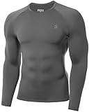 Roadbox Kompressionsshirt Herren Langarm, Atmungsaktiv, Schnell Trocknend, Funktionsshirt für Fitness, Fußball & Outdoord